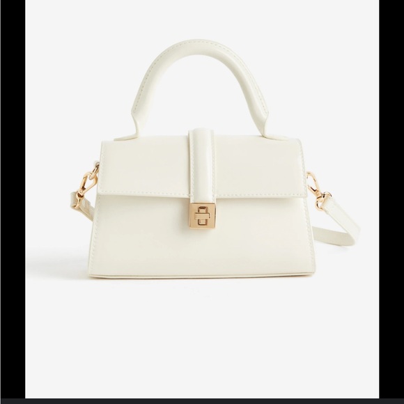 H&M Handbags - H&M purse - Glossy Cream Mini Bag - Goldtone Hardware Convertible Strap